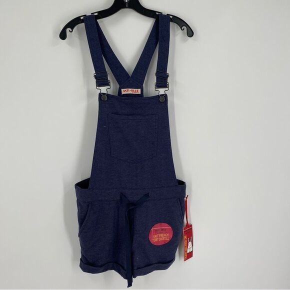Anti-Blue by Blue Spice Women’s Knit French Terry Shortalls size M - Picture 1 of 4